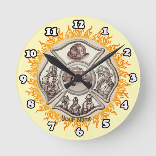 Maltese Cross Brandweerman klok (Voorkant)