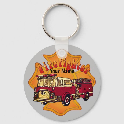 Maltese Cross Brandweerman Sleutelhanger (Voorkant)