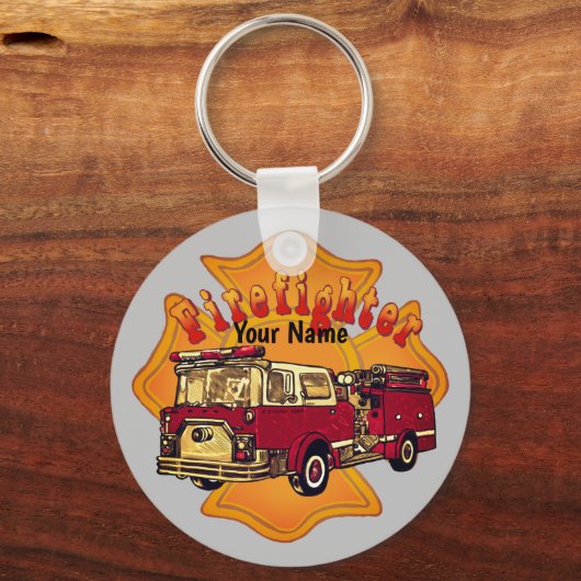 Maltese Cross Brandweerman Sleutelhanger (Voorkant)