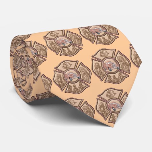 Maltese Cross Brandweerman Stropdas (Opgerold)