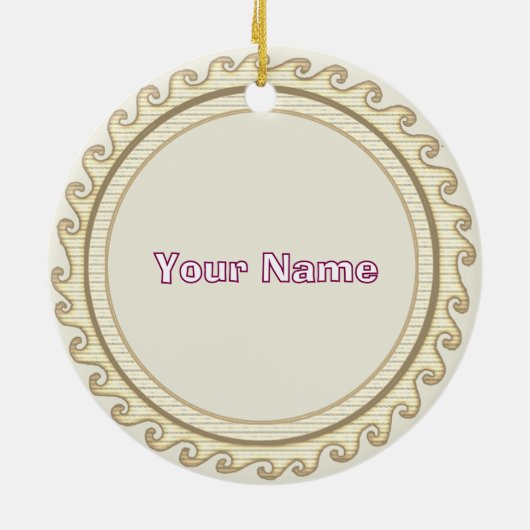 Maltese Cross Firefighter aangepaste brandweerlied Keramisch Ornament (Achterkant)