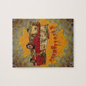 Maltese Cross Firetruck Brandweerman puzzel (Horizontaal)