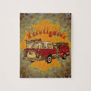 Maltese Cross Firetruck Brandweerman puzzel