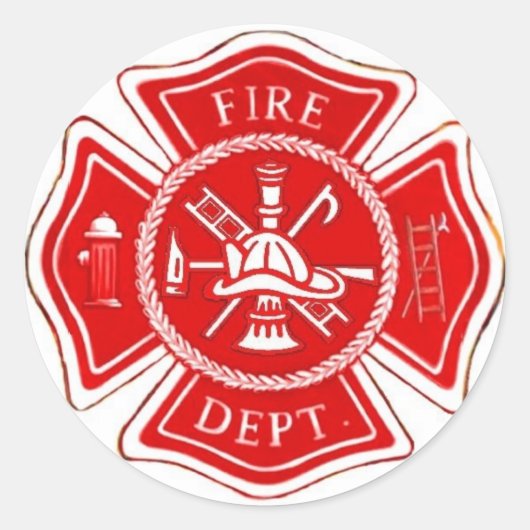 MALTESE CROSS RONDE STICKER (Voorkant)