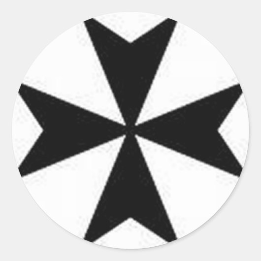 MALTESE CROSS RONDE STICKER (Voorkant)