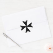 MALTESE CROSS RONDE STICKER (Envelop)