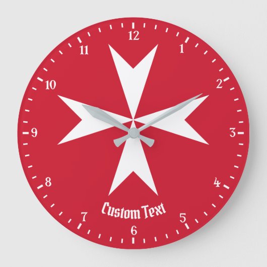 Maltese Cross Symbol Grote Klok (Voorkant)
