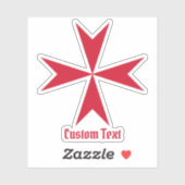 Maltese Cross Symbol Sticker (Vel)