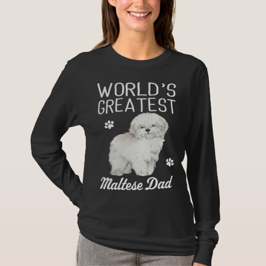 Maltese Dad Dog  Greatest Maltese Dad T-shirt (Voorkant)