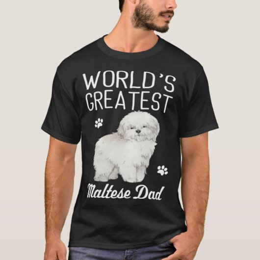 Maltese Dad Dog  Greatest Maltese Dad T-shirt (Voorkant)