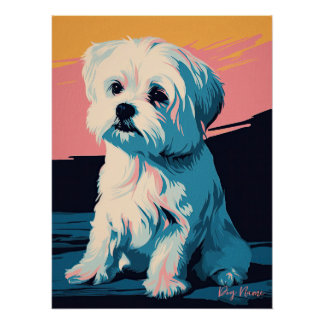 Maltese Dog 001 - Bruno Pokopen Perfect Poster