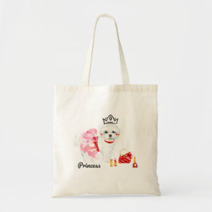 Maltese Dog Canvas tas
