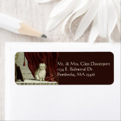 Maltese Dog Drawing Return Address Labels (Insitu)