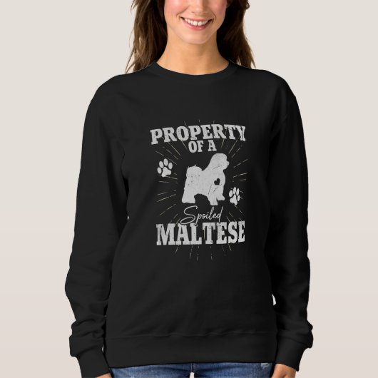 Maltese Dog for Mom Dad Property Dog Trui (Voorkant)