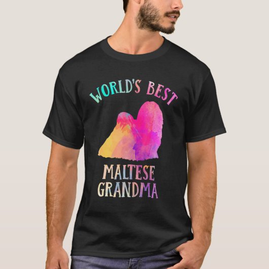 Maltese Dog Grandma Worldu2019s Best Maltese Gran T-shirt (Voorkant)