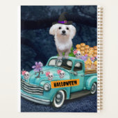 Maltese Dog Halloween Truck Scary Night Planner (Achterkant)