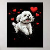 Maltese Dog Love Heart For Valentines Day Maltese  Poster (Voorkant)
