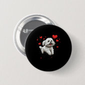 Maltese Dog Love Heart For Valentines Day Maltese Ronde Button 5,7 Cm (Voorkant /achterkant)