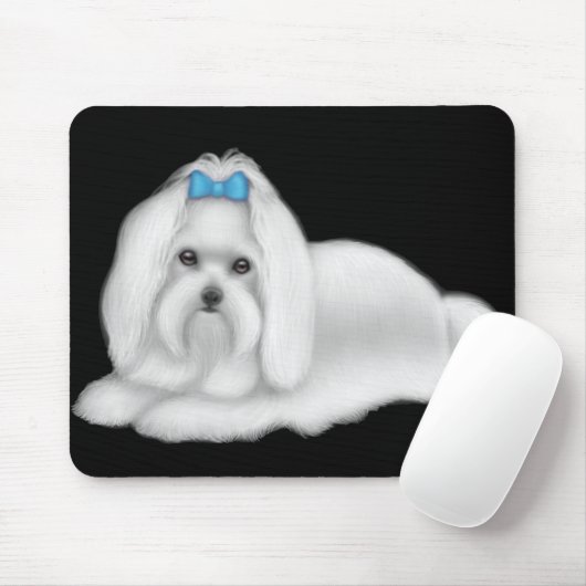 Maltese Dog Mousepad Muismat (Met muis)