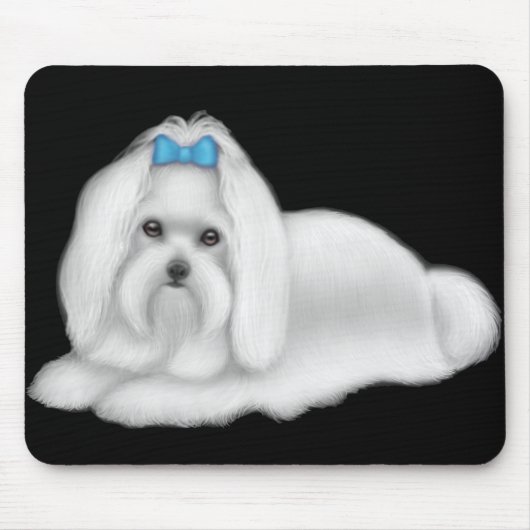 Maltese Dog Mousepad Muismat (Voorkant)
