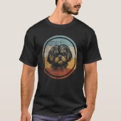 Maltese Dog Retro Style T-shirt (Voorkant)