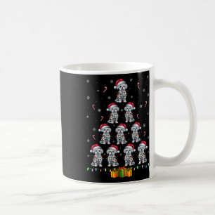 Maltese Dog Santa Hat Xmas Lights Mannen Vrouwen C Koffiemok