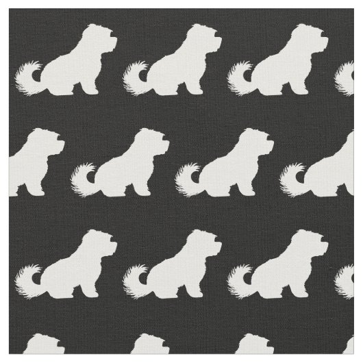 Maltese Dog Silhouette Pet Stof (Close Up)