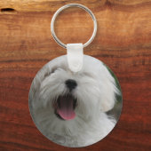 Maltese Dog Sleutelhanger (Voorkant)
