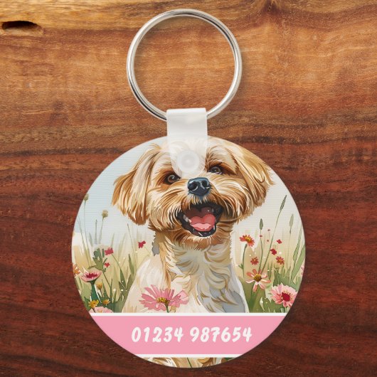 Maltese Dog Tag – Custom Info Sleutelhanger (Achterkant)