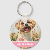 Maltese Dog Tag – Custom Info Sleutelhanger (Achterkant)