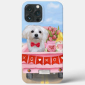 Maltese Dog Valentijnsdag Truck Case-Mate iPhone Case (Achterkant)