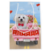 Maltese Dog Valentijnsdag Truck Medium Cadeauzakje (Voorkant)