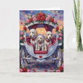 Maltese Dog Valentine's Day  Kaart (Voorkant)