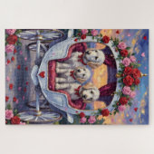 Maltese Dog Valentine's Day  Legpuzzel (Horizontaal)