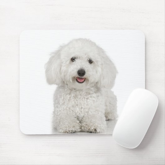 Maltese Dog White Muismat (Met muis)