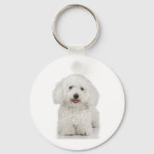 Maltese Dog White Sleutelhanger (Voorkant)