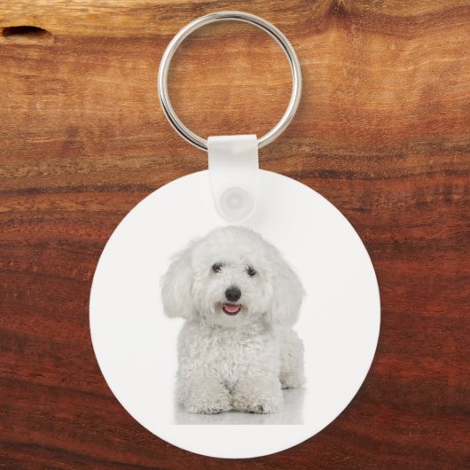Maltese Dog White Sleutelhanger (Voorkant)