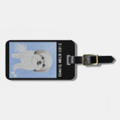 Maltese en Shih Tzu Mix Hond Bagage Label (Voorkant horizontaal)