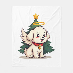 Maltese engel hond fleece deken