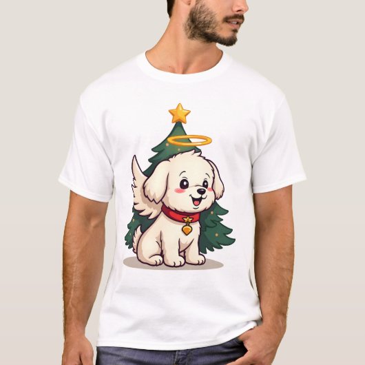 Maltese engel hond t-shirt (Voorkant)
