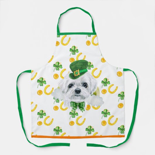 Maltese feestdag thuisdeeg St Patricks Day Dog Schort (Voorkant)