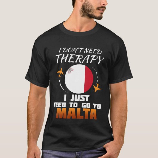 Maltese Flag  I  Malta Vacation T-shirt (Voorkant)