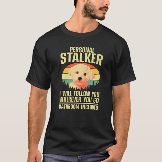 Maltese For Men Women Dog Trainer Sitter T-shirt (Voorkant)