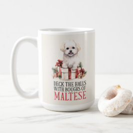 Maltese Funny Dog Pun Christmas Coffee Mok