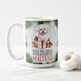 Maltese Funny Dog Pun Christmas Coffee Mok
