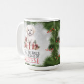 Maltese Funny Dog Pun Christmas Coffee Mok (Voorkant links)