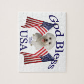 Maltese God Bless USA Legpuzzel (Verticaal)
