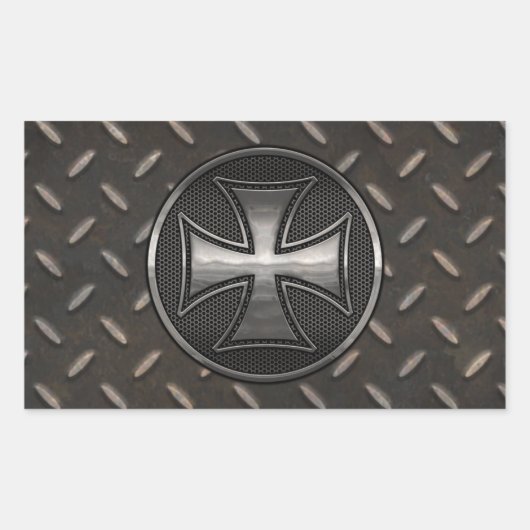 Maltese Gridiron Rechthoekige Sticker (Voorkant)