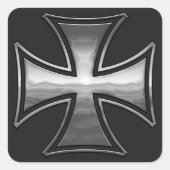 Maltese Gridiron Vierkante Sticker (Voorkant)