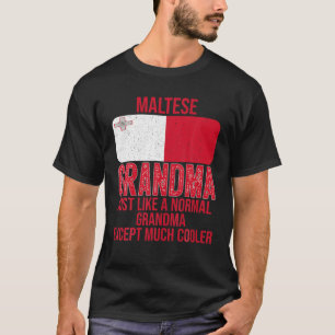 Maltese grootmoeder Malta vlag voor moeder betrou T-shirt